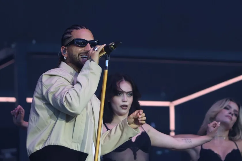 Maluma performs at Sueños Music Festival at Grant Park in Chicago on Sunday, May 26, 2024. 