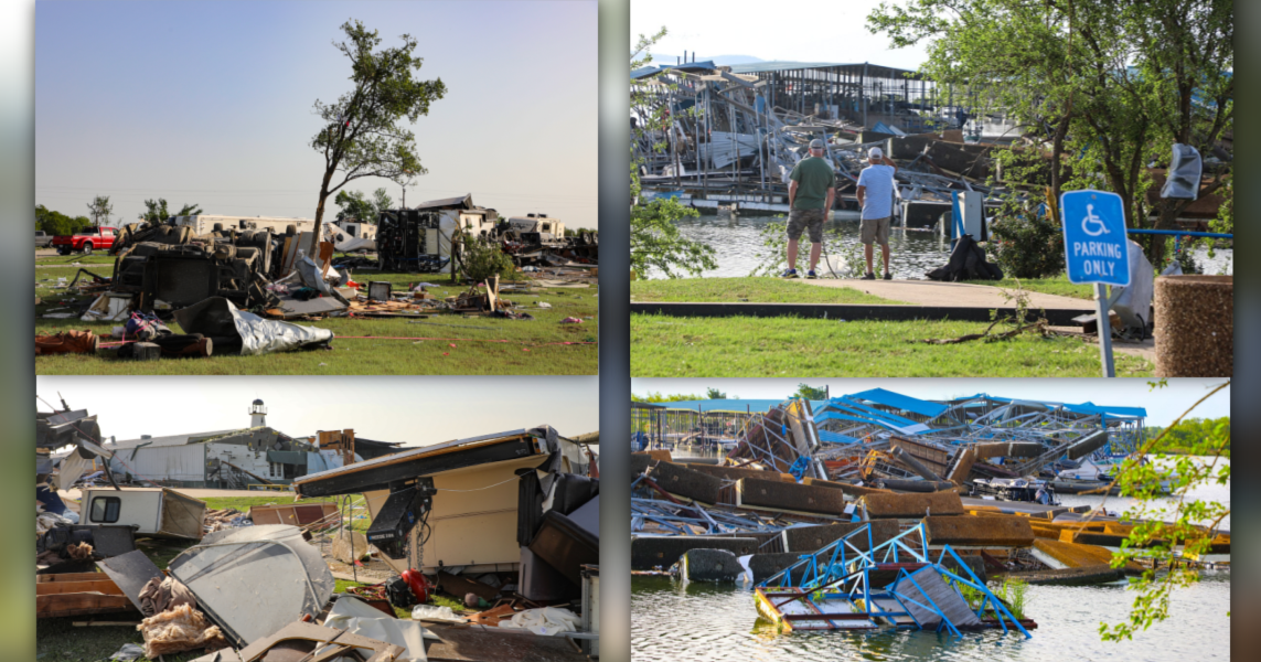 Quick-thinking woman uses car alarm to signal for help after tornado in Denton County