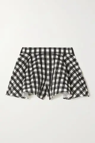 Archetypes Gingham Seersucker Mini Skirt