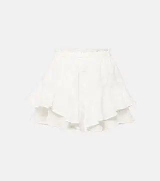 Elsa Embroidered Ramie Shorts