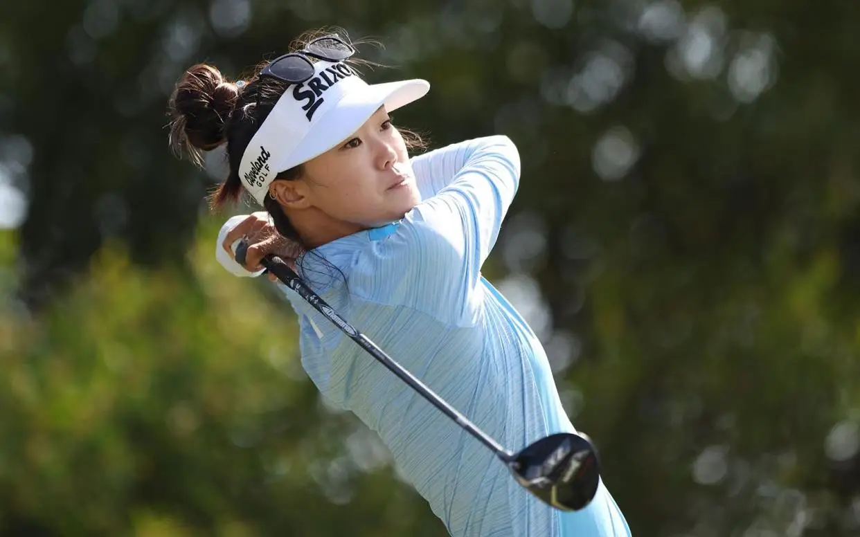 Grace Kim plays her shot from the third tee during the second round of the 2024 JM Eagle LA Championship at Wilshire Country Club. (Photo: Meg Oliphant/Getty Images)