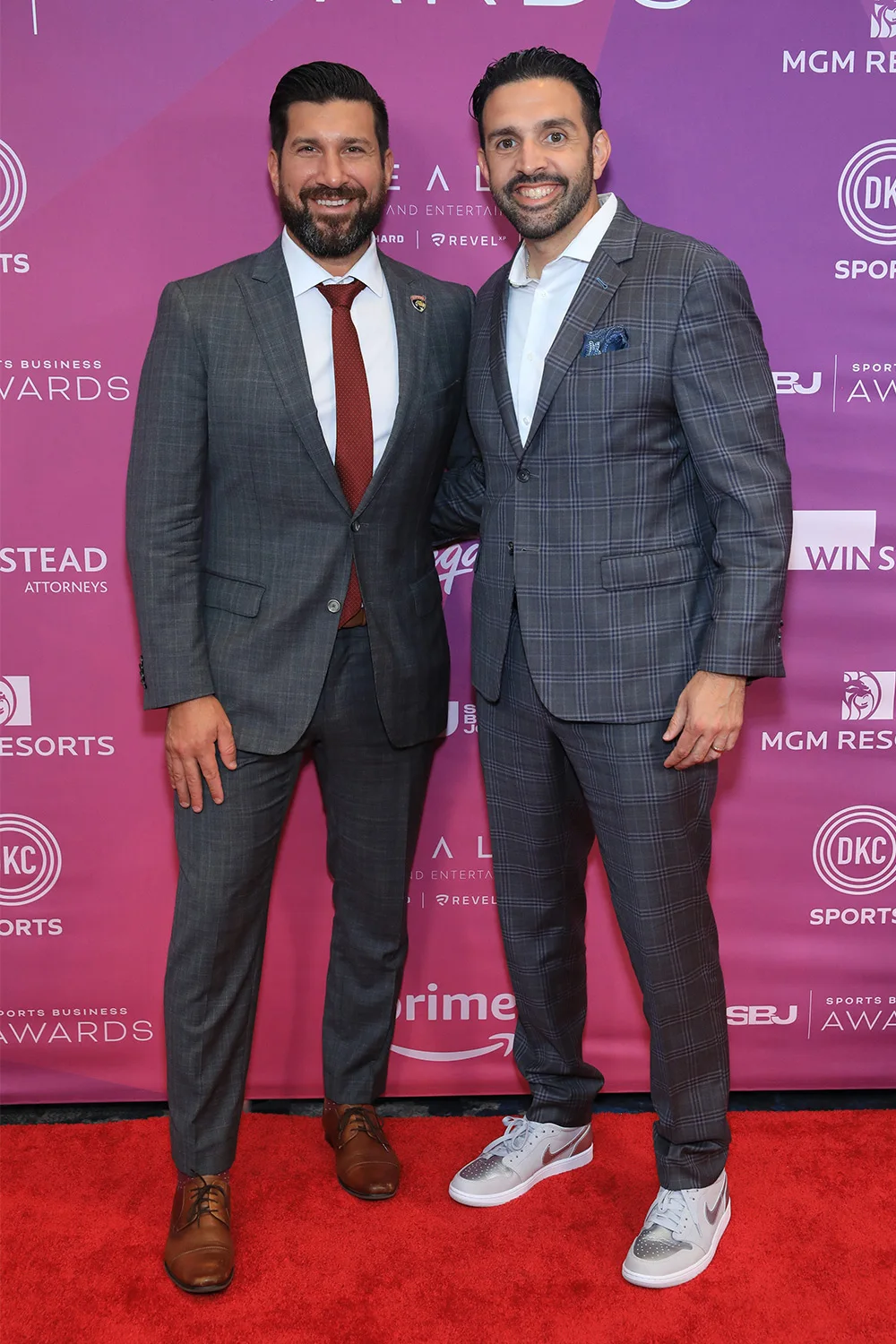 Bryce Hollweg of the Florida Panthers and Jeff Ianello of SeatGeek