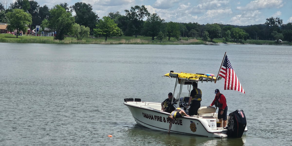 Omaha water rescue crews respond to report of submerged car in Carter Lake