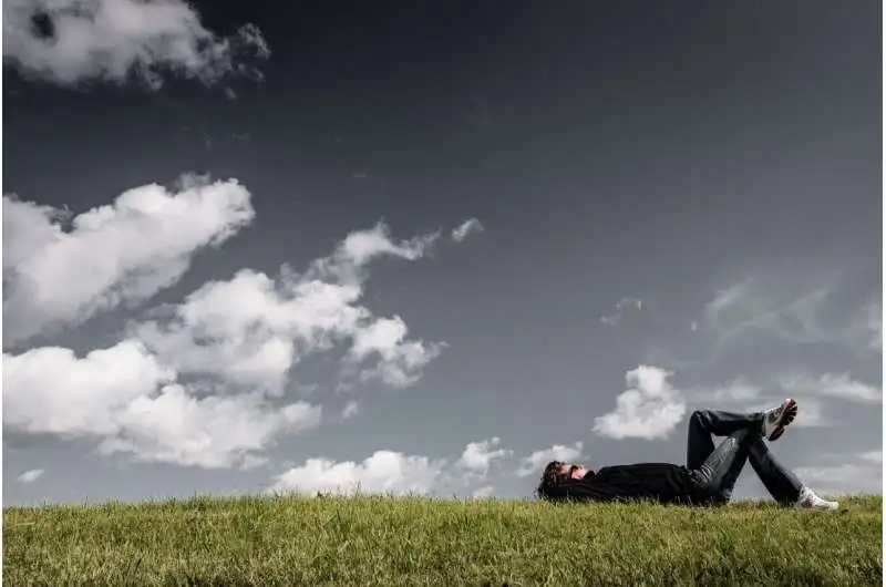 man relaxing