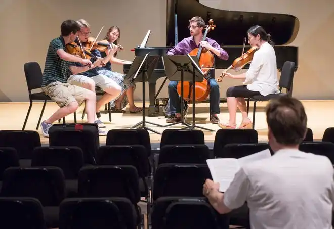 Fellows at the 2013 Sarasota Music Festival perform in Holley Hall.