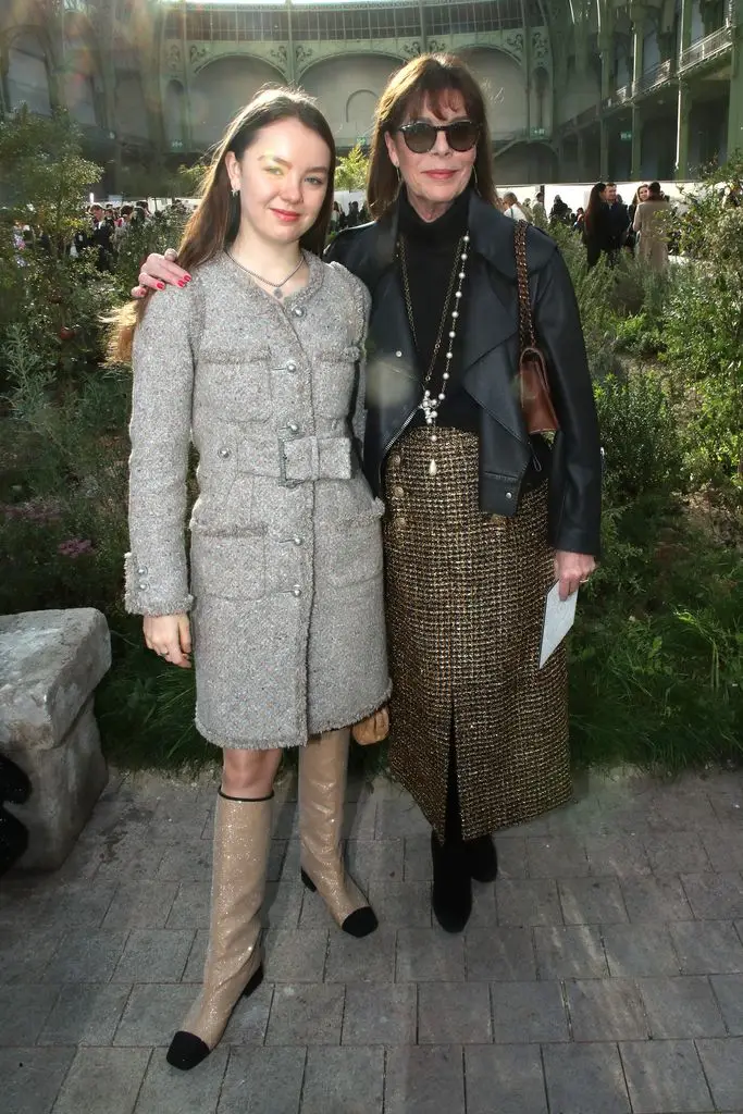 Princess Caroline of Hanover with her daughter Princess Alexandra of Hanover attend the Chanel Haute Couture Spring/Summer 2020 show as part of Paris Fashion Week on January 21, 2020 in Paris, France. (Photo by Rindoff/Charriau/Getty Images)