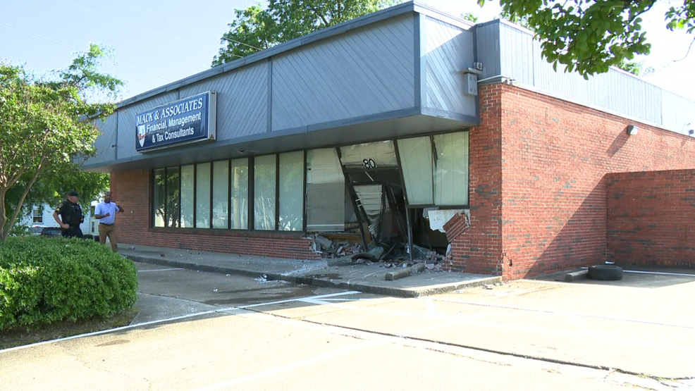 Search underway for driver after car crashes into Birmingham business