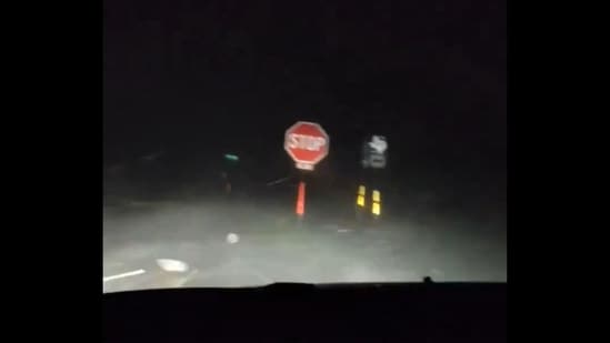 Terrifying video shows 2 women’s ordeal as they face violent Texas tornado: ‘I’m shaking, the car’s still shaking’