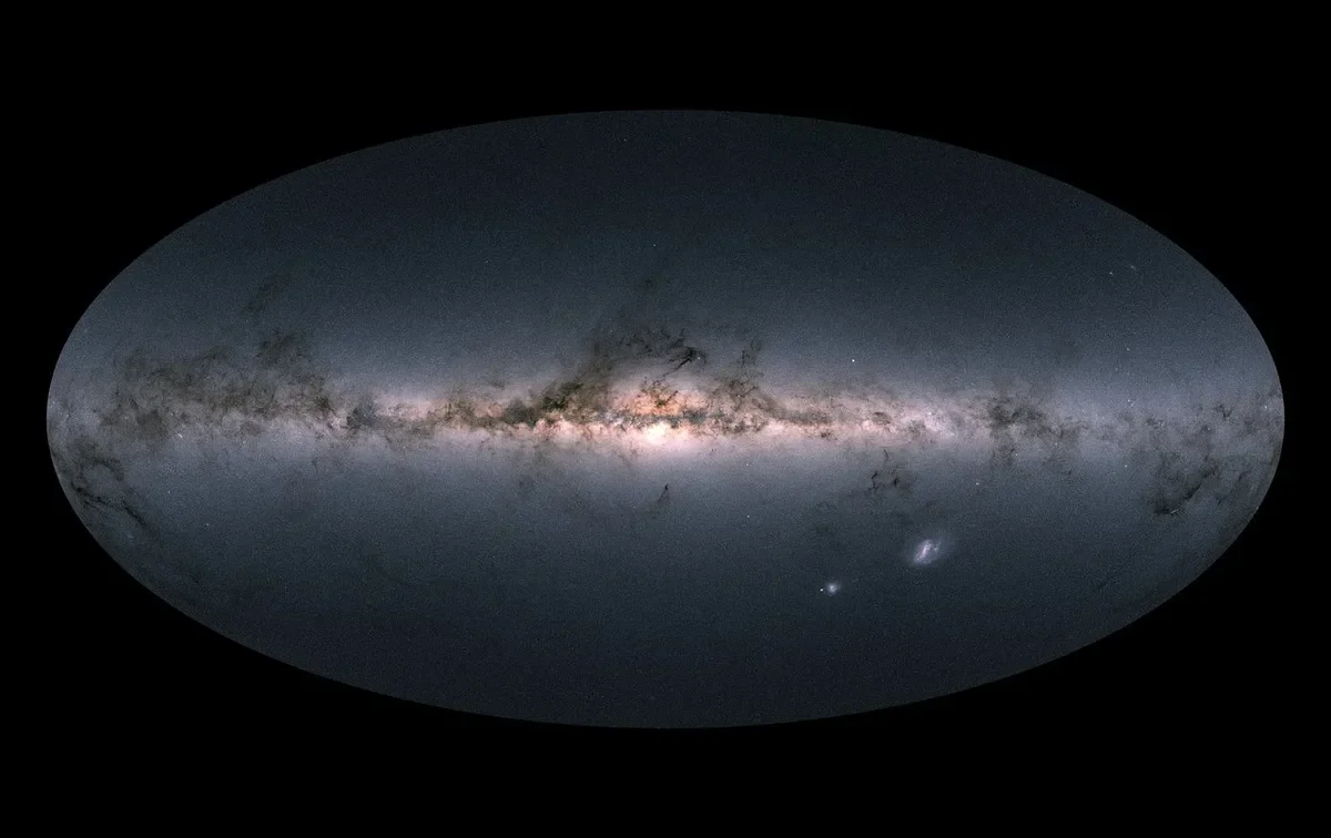 Gaia's all-sky view of the Milky Way based on the measurements of almost 1.7 billion stars. One of the greatest astronomy discoveries of the modern age. Credit: ESA