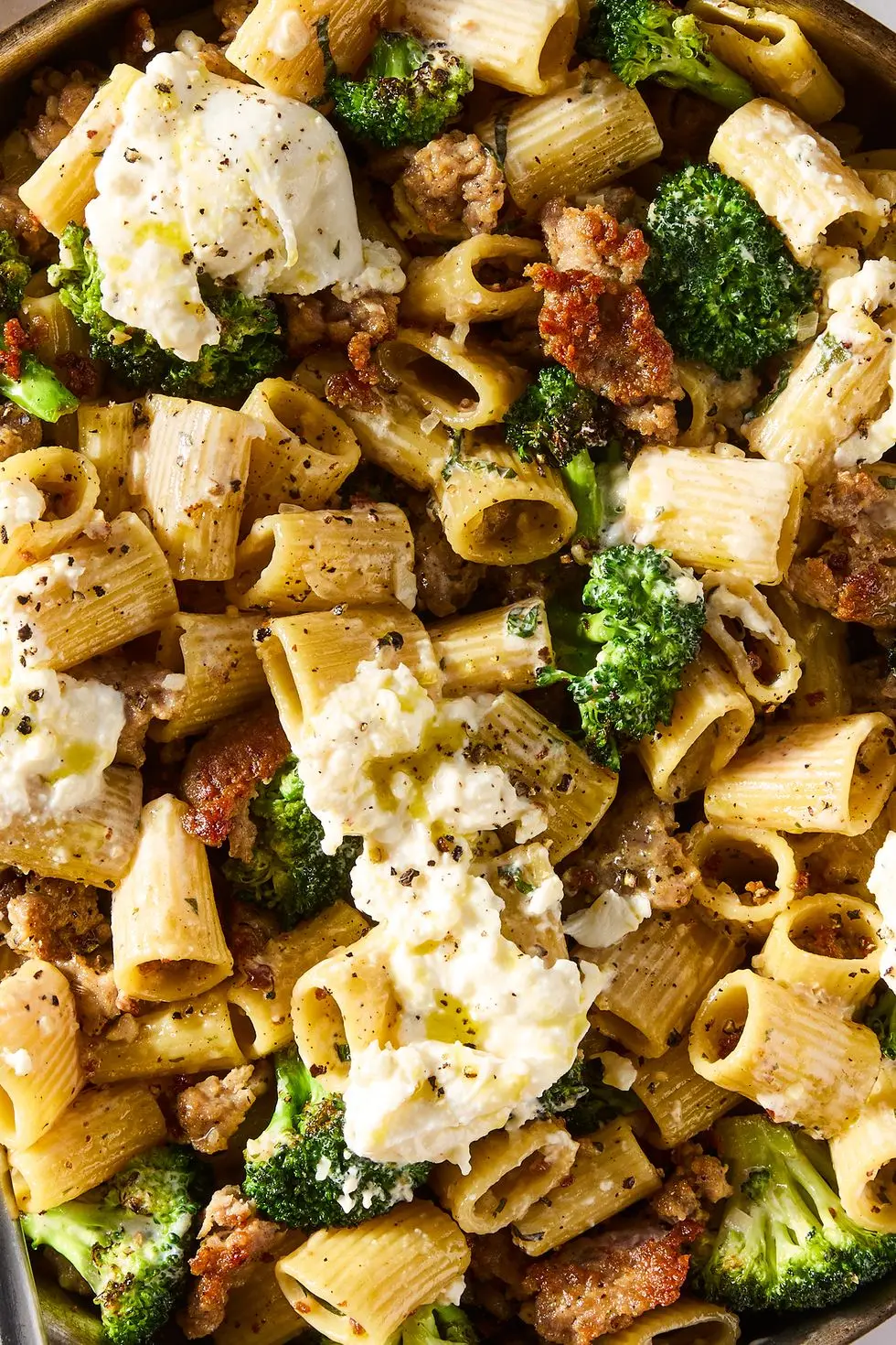 sausage broccoli burrata pasta