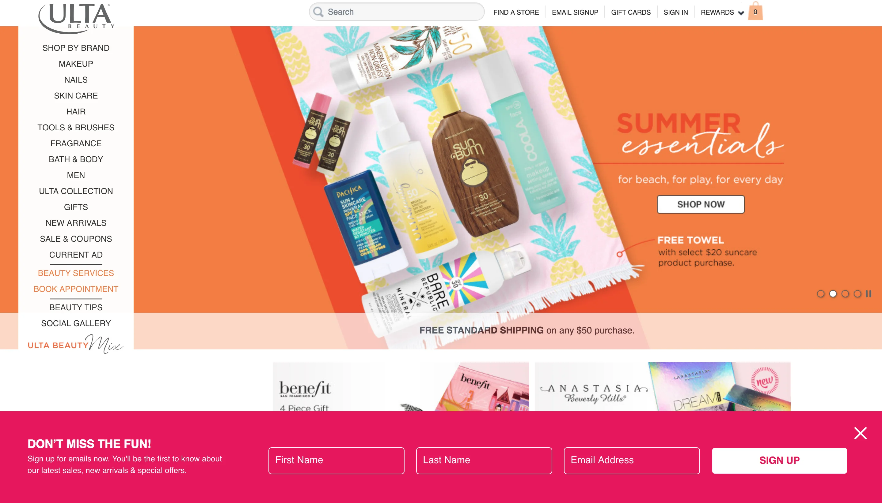 Ulta Beauty Website best beauty websites 2023