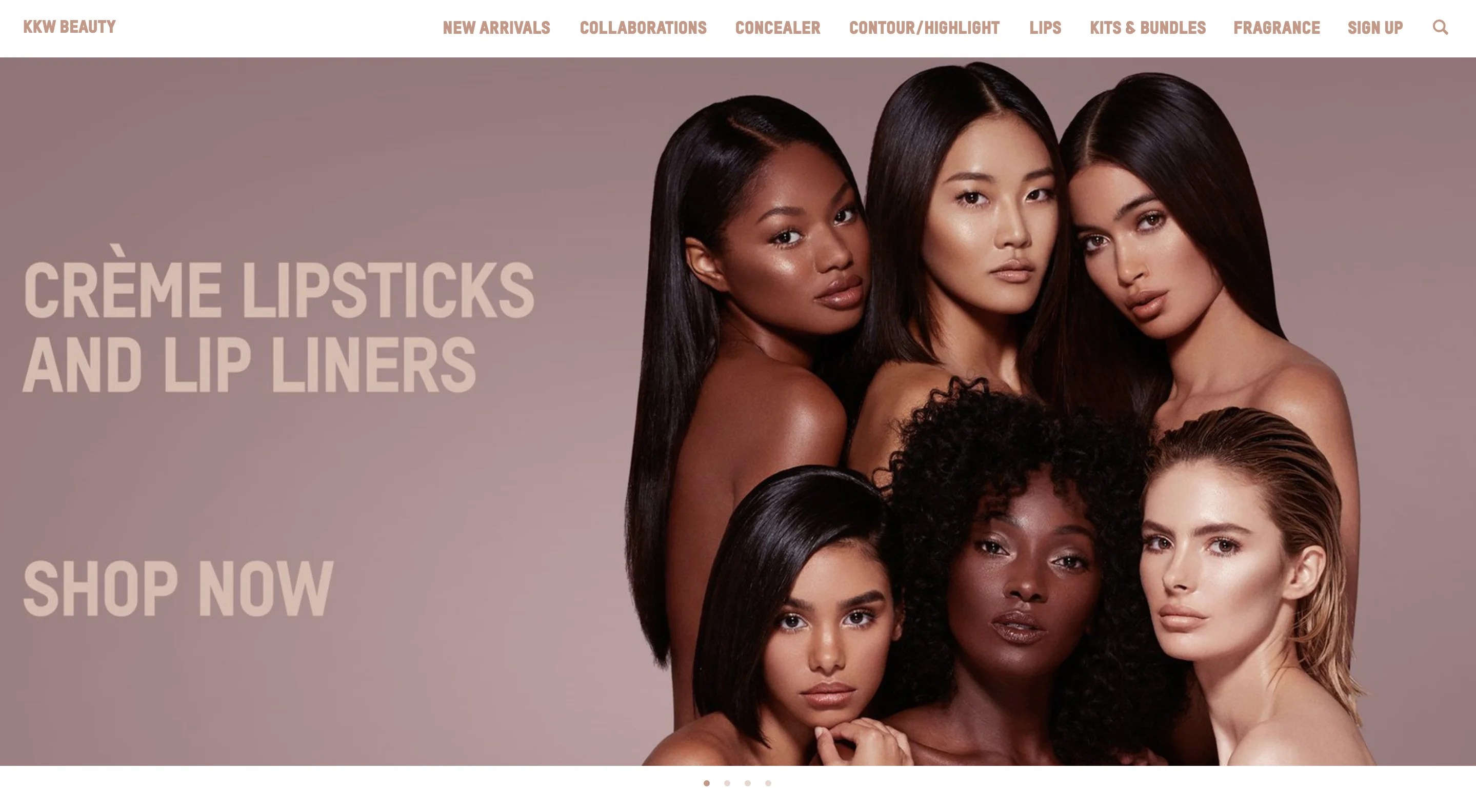 KKW Beauty Website beauty brands