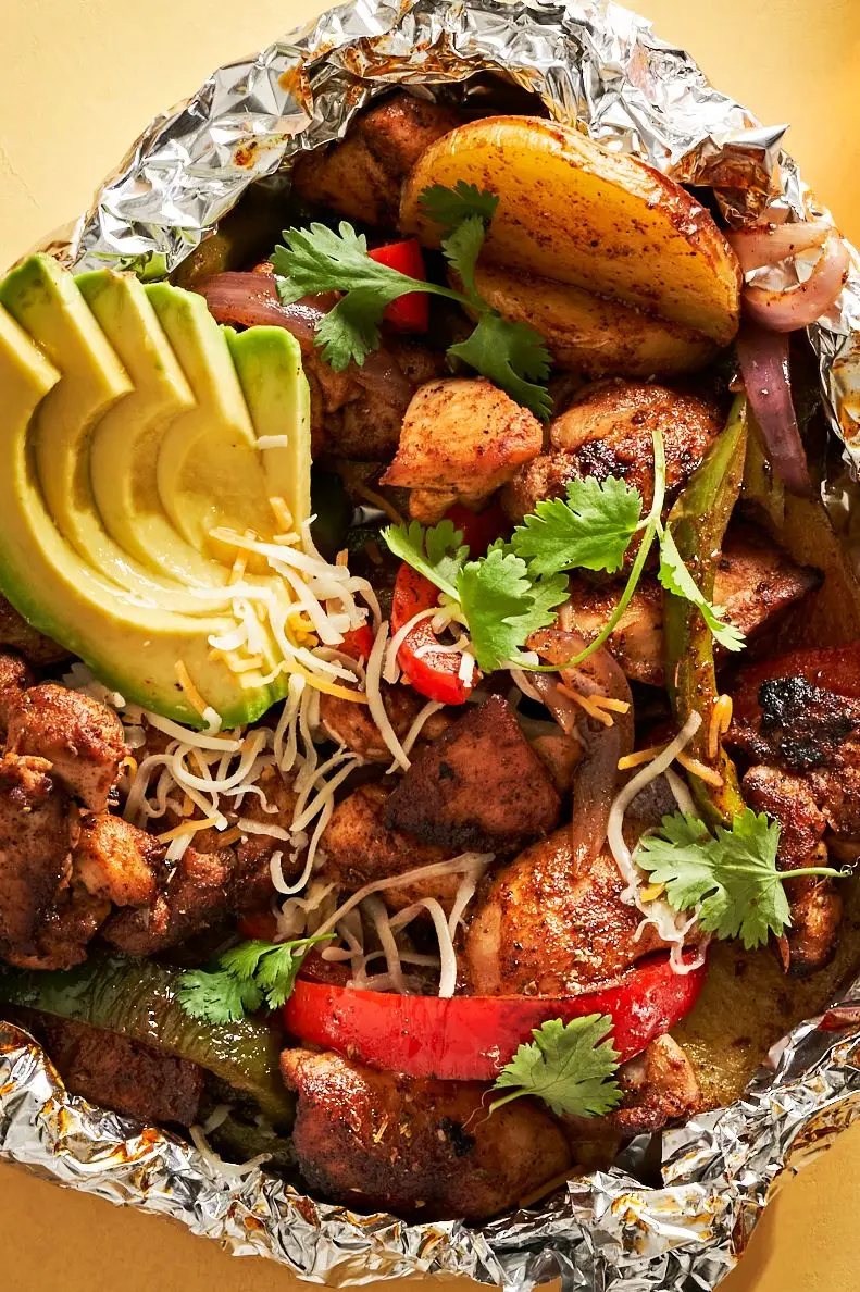 Tex Mex Fajita Chicken Foil Packs tex mex fajita chicken foil packs