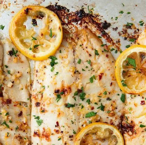 Garlicky Lemon Baked Tilapia