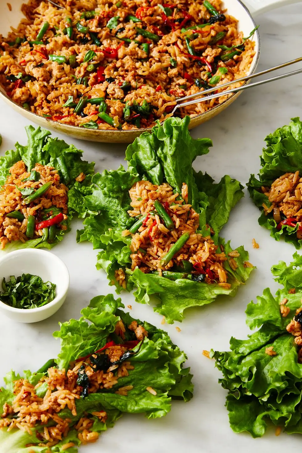 one skillet creamy thai basil chicken