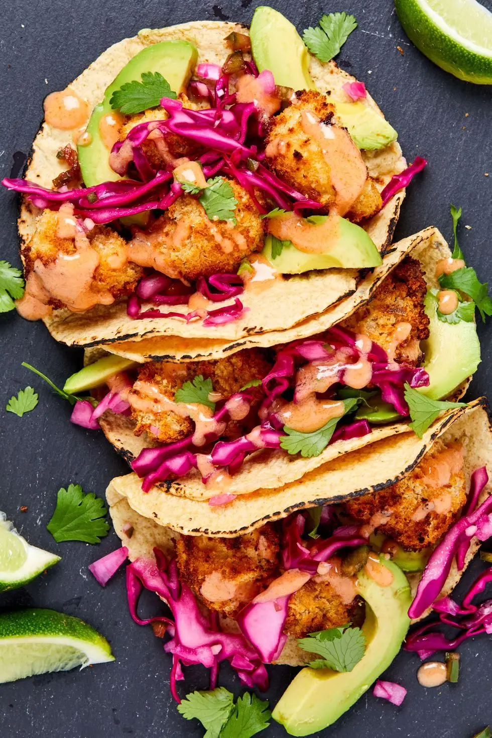 Air Fryer Cauliflower Tacos - Delish.com air fryer cauliflower tacos