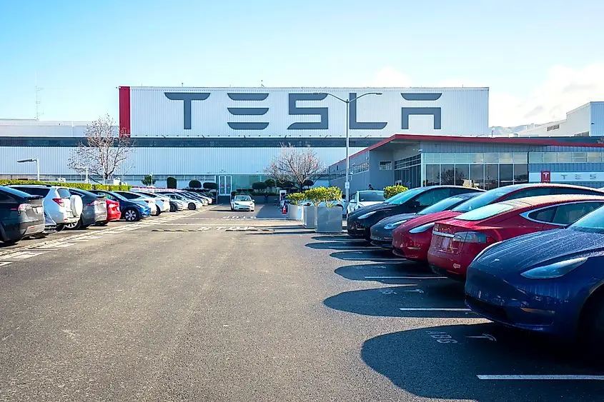 Tesla Fremont Factory in Tesla, California. 