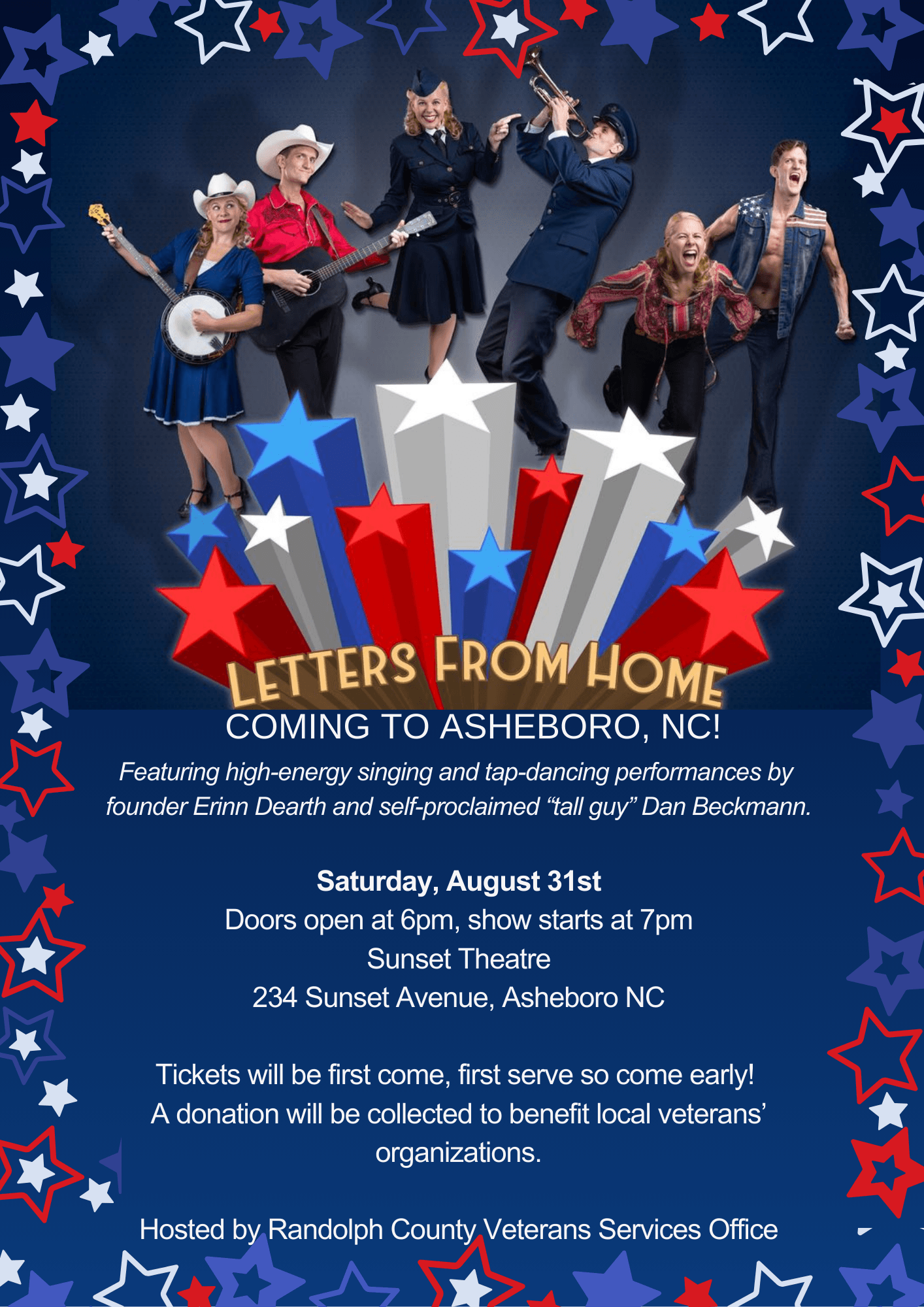 Entertainment Extravaganza “Letters From Home” Coming to Asheboro’s Sunset Theatre