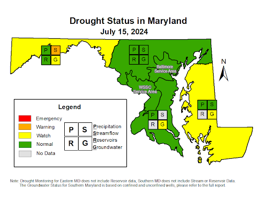 Maryland Department of the Environment Encourages Water Conservation with Drought Watch for Western Maryland