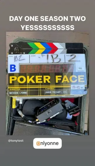 Rian Johnson celebrates 'Poker Face' Season 2 filming