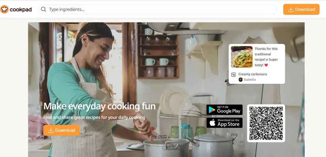 Cookpad homepage Cookpad homepage