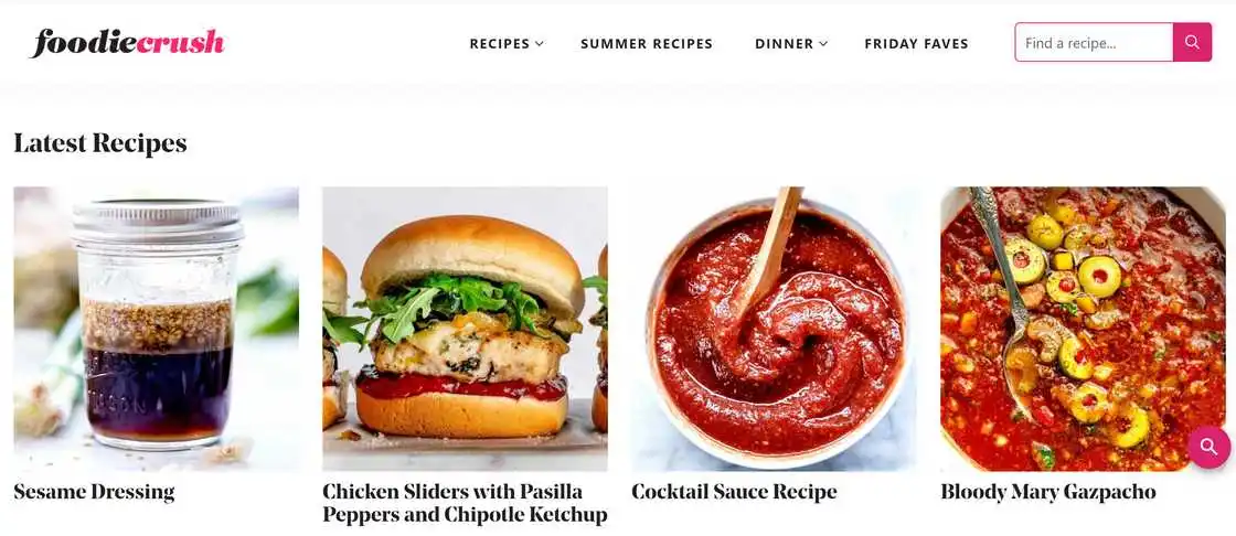 Foodie Crush homepage Foodie Crush homepage