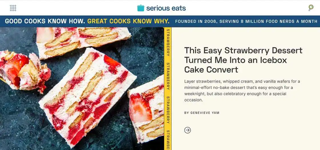 Serious Eats homepage Serious Eats homepage