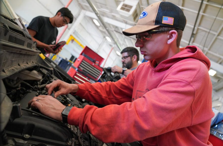 Tools of the Trade Grant Gears Sandburg Automotive Technology Students with Equipment to Succeed