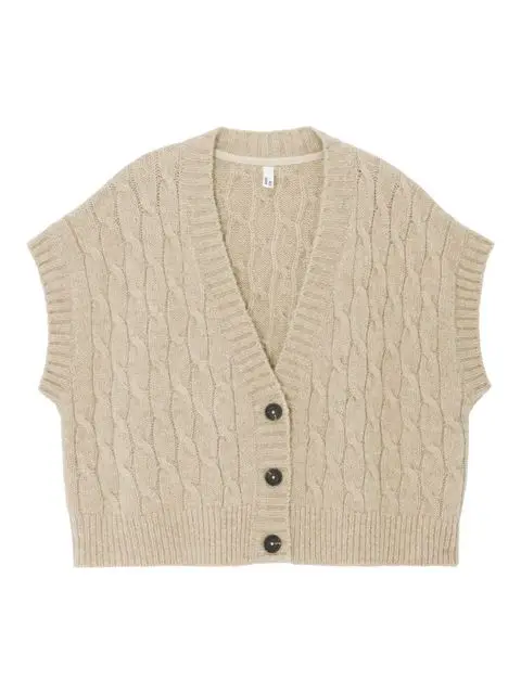 AND OR NATURAL JUNE SLEEVLESS KNITTED CARDIGAN £119, John Lewis