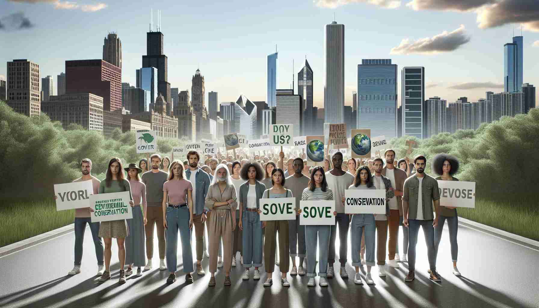 Protesters Advocate for Environmental Conservation in Chicago