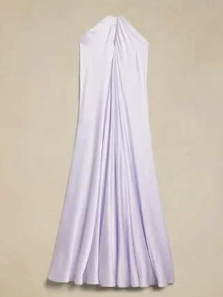 Silk Halter Maxi Dress