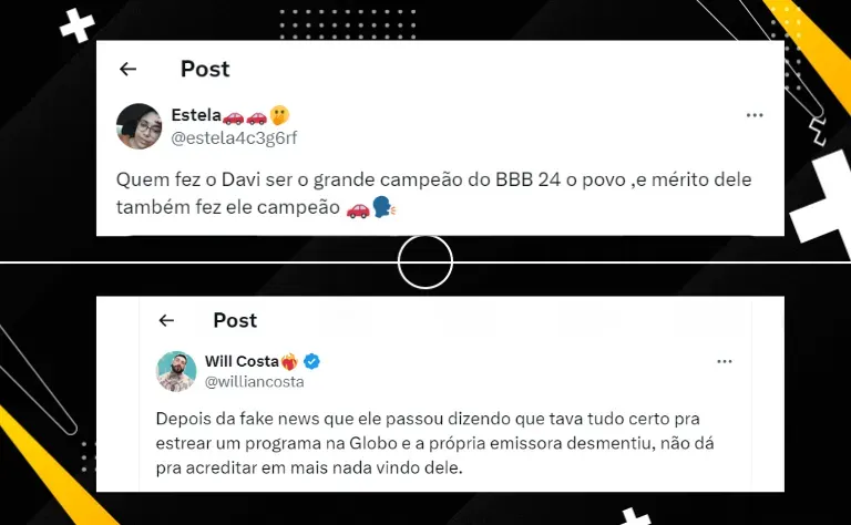 “Eu tento”; Após rivalidade no BBB 24, Davi Brito manda recado para Wanessa