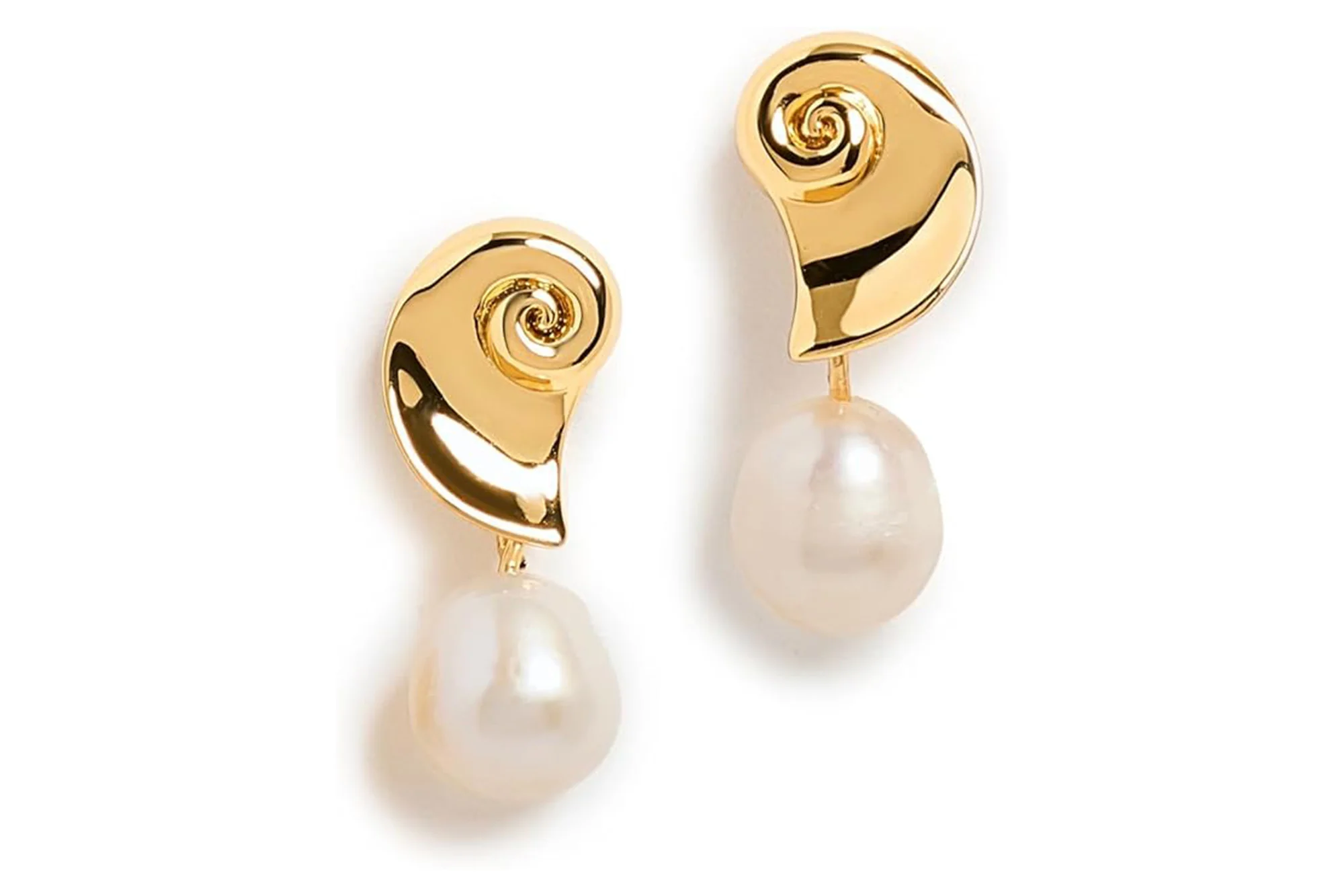 Jenny Bird gold and pearl earrings