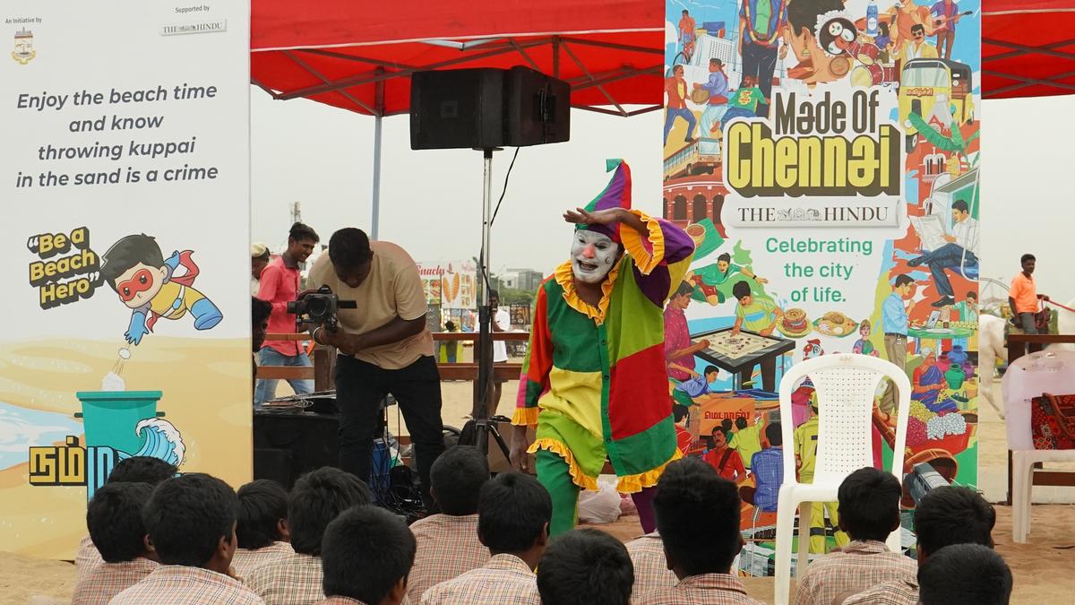 Storytellers at Marina Beach draw students’ attention to environmental conservation