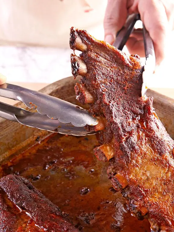 Pork Rib Doneness Test: Rib twist. Twist exposed bone with tongs to see if it turns easily.