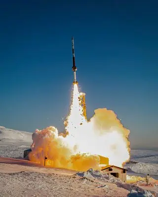 The Endurance rocket launching from its range in Svalbard, Norway.