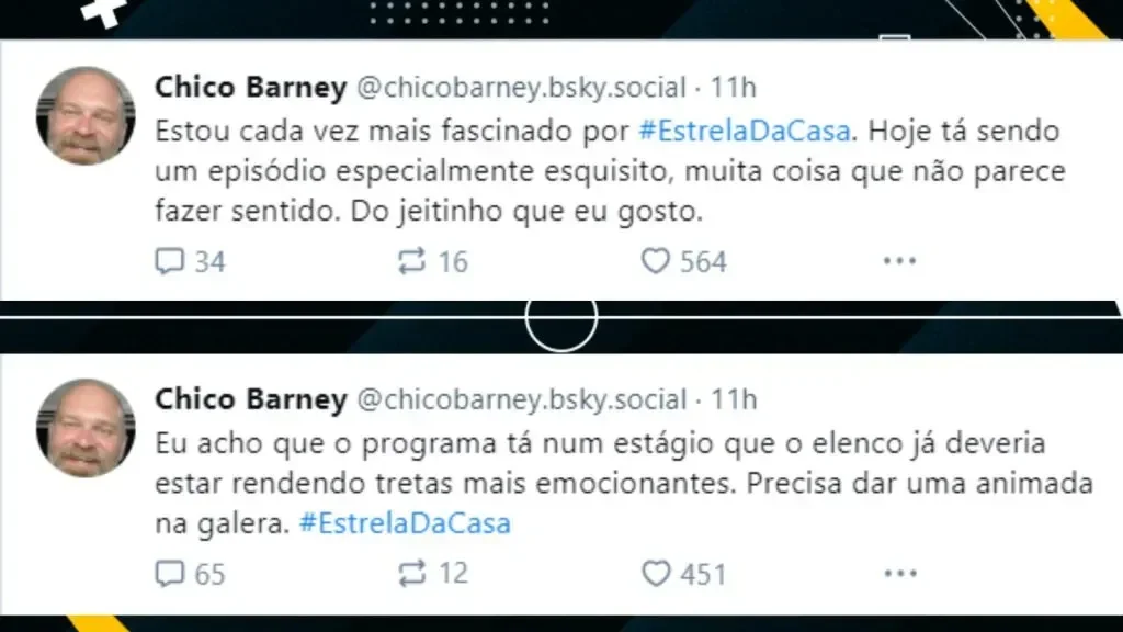 Chico Barney comenta sobre Estrela da Casa – Foto: Bluesky