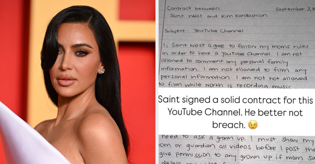 Kim Kardashian Made Her 8-Year-Old Son, Saint, Sign An “Extensive Contract” Promising Not To Spill Any Tea About Their Family Before Letting Him Start A YouTube Channel