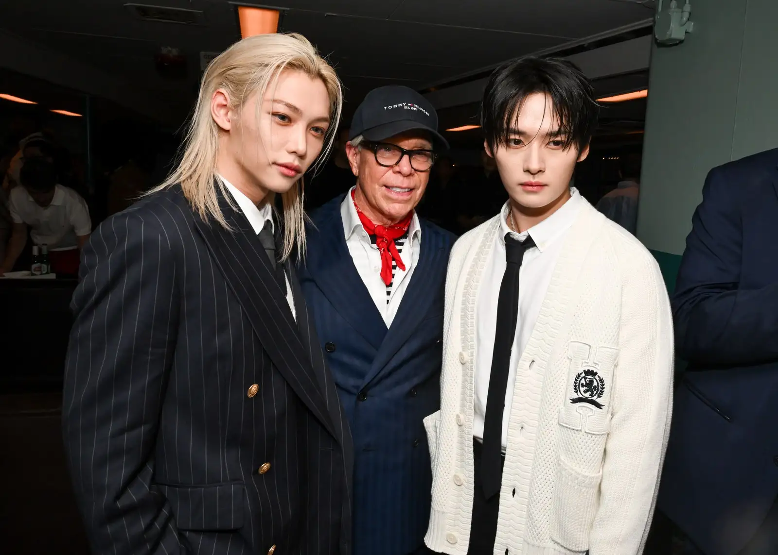 Felix Tommy Hilfiger and Lee Know at Tommy Hilfiger RTW Spring 2025 as part of New York Ready to Wear Fashion Week held...