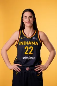 INDIANAPOLIS, INDIANA - MAY 01: Caitlin Clark #22 of the Indiana Fever poses for a photo at Gainbridge Fieldhouse on May 01, 2024 in Indianapolis, Indiana. NOTE TO USER: User expressly acknowledges and agrees that, by downloading and or using this photograph, User is consenting to the terms and conditions of the Getty Images License Agreement. (Photo by Jeff Dean/Getty Images)