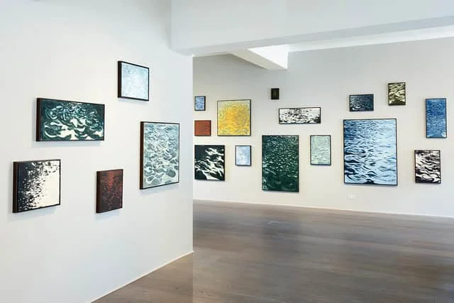 Installation view of Light on Water at the Scottish Gallery