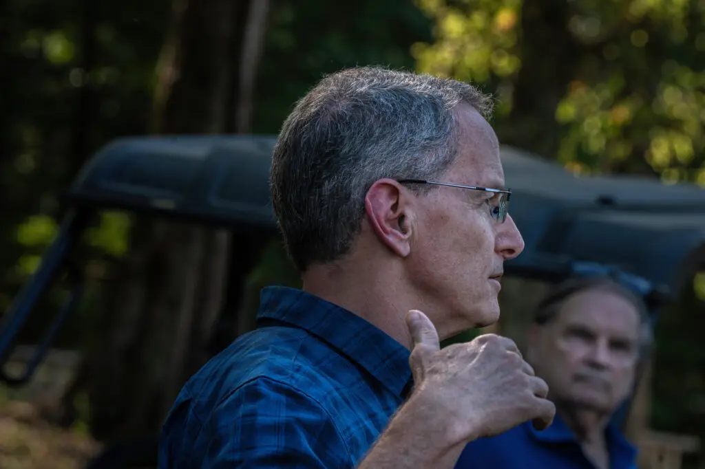 George Nolan, Tennessee executive director of the Southern Environmental Law Center, speaks about how additional water withdrawals from the Duck River could impact the river's ecosystem. (Photo: John Partipilo/ Tennessee Lookout)