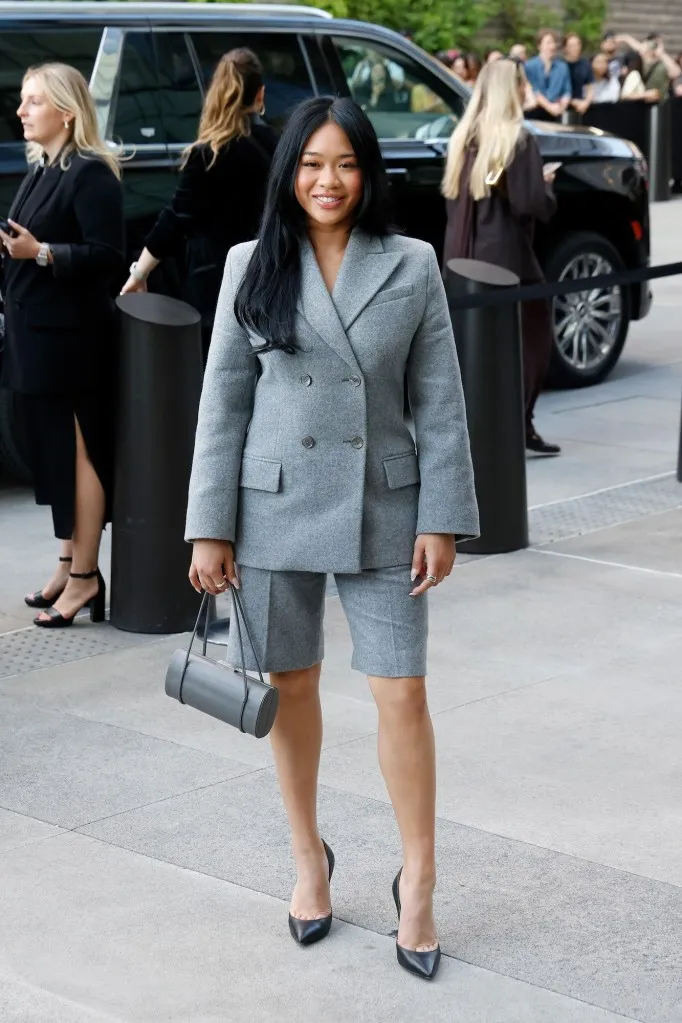 NEW YORK, NEW YORK - SEPTEMBER 10: Suni Lee attends the Michael Kors S/S 2025 fashion show during New York Fashion Week at The Shed on September 10, 2024 in New York City. (Photo by Taylor Hill/Getty Images)