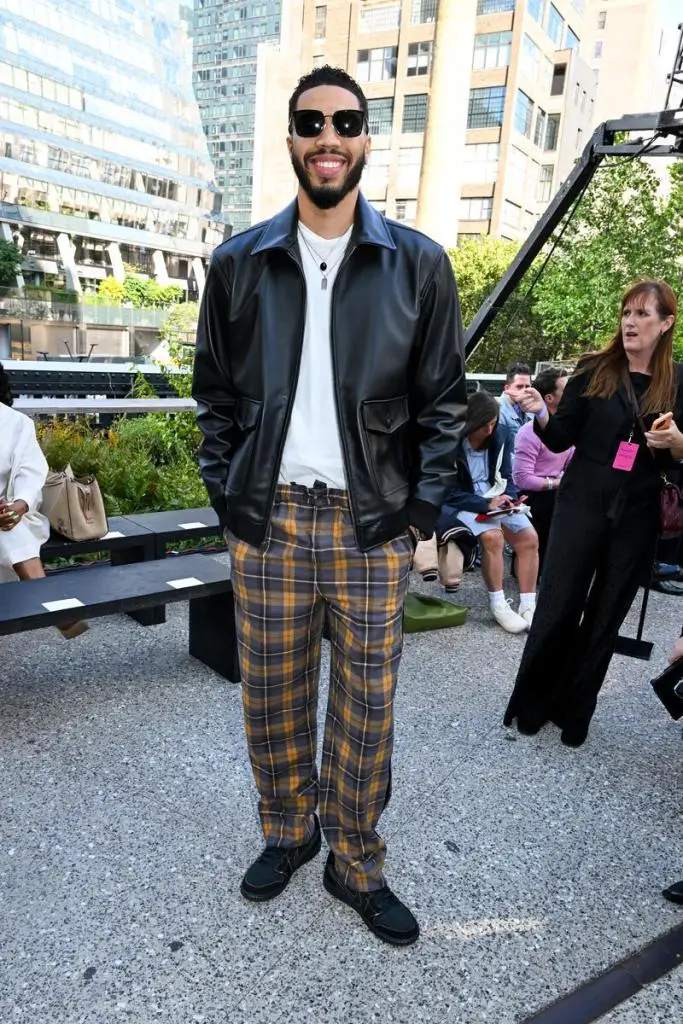 Jayson Tatum at Coach RTW Spring 2025 as part of New York Ready to Wear Fashion Week held at The High Line on September 9, 2024 in New York, New York.