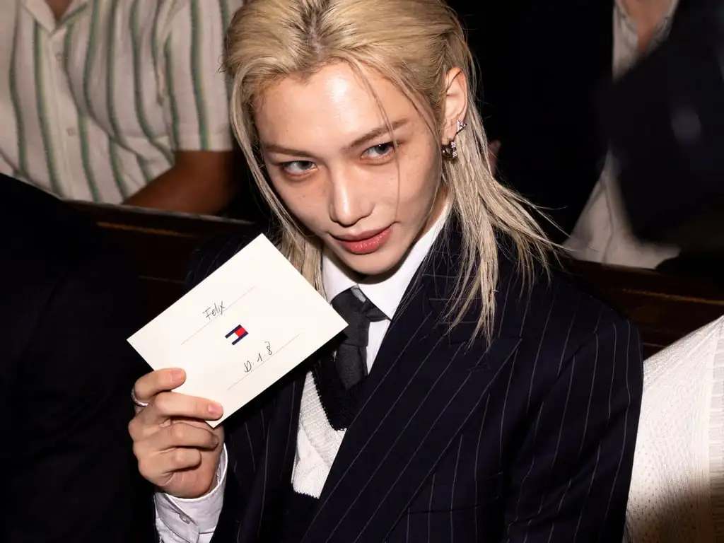 Felix of Stray Kids at the SS25 Tommy Hilfiger show in New York, September 8, 2024. Photo: Reuters