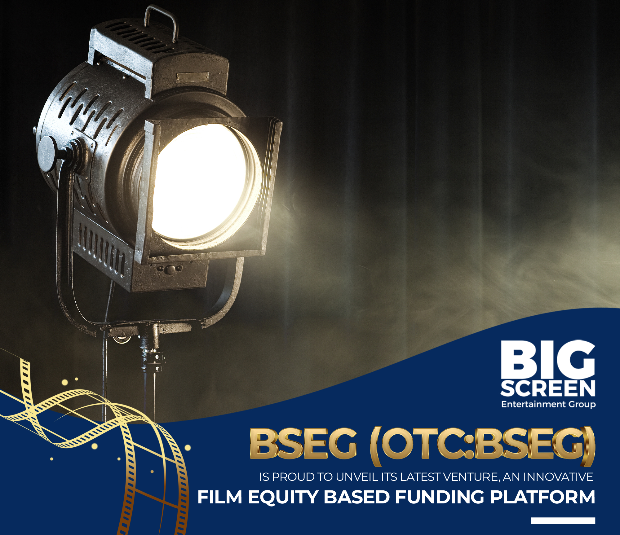 Big Screen Entertainment Group Launches Big Screen Capital  to Fund a Range of New Projects