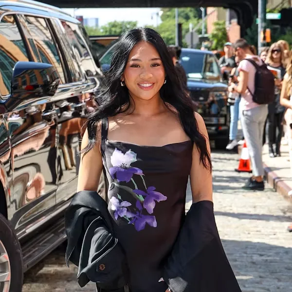 Suni Lee is seen attending the Brandon Maxwell fashion show