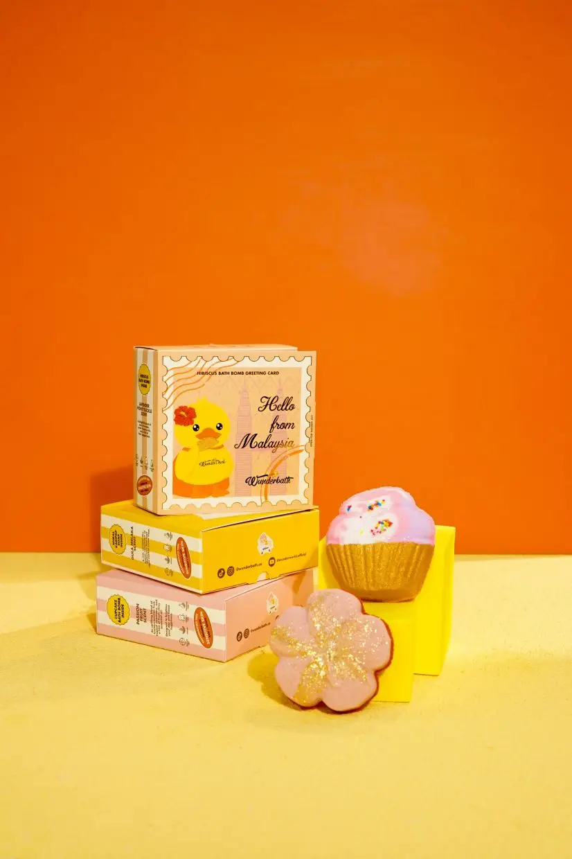 Specialty products in collaboration with Mr. Dollar are Kopitiam-themed. Photo: Wunderbath