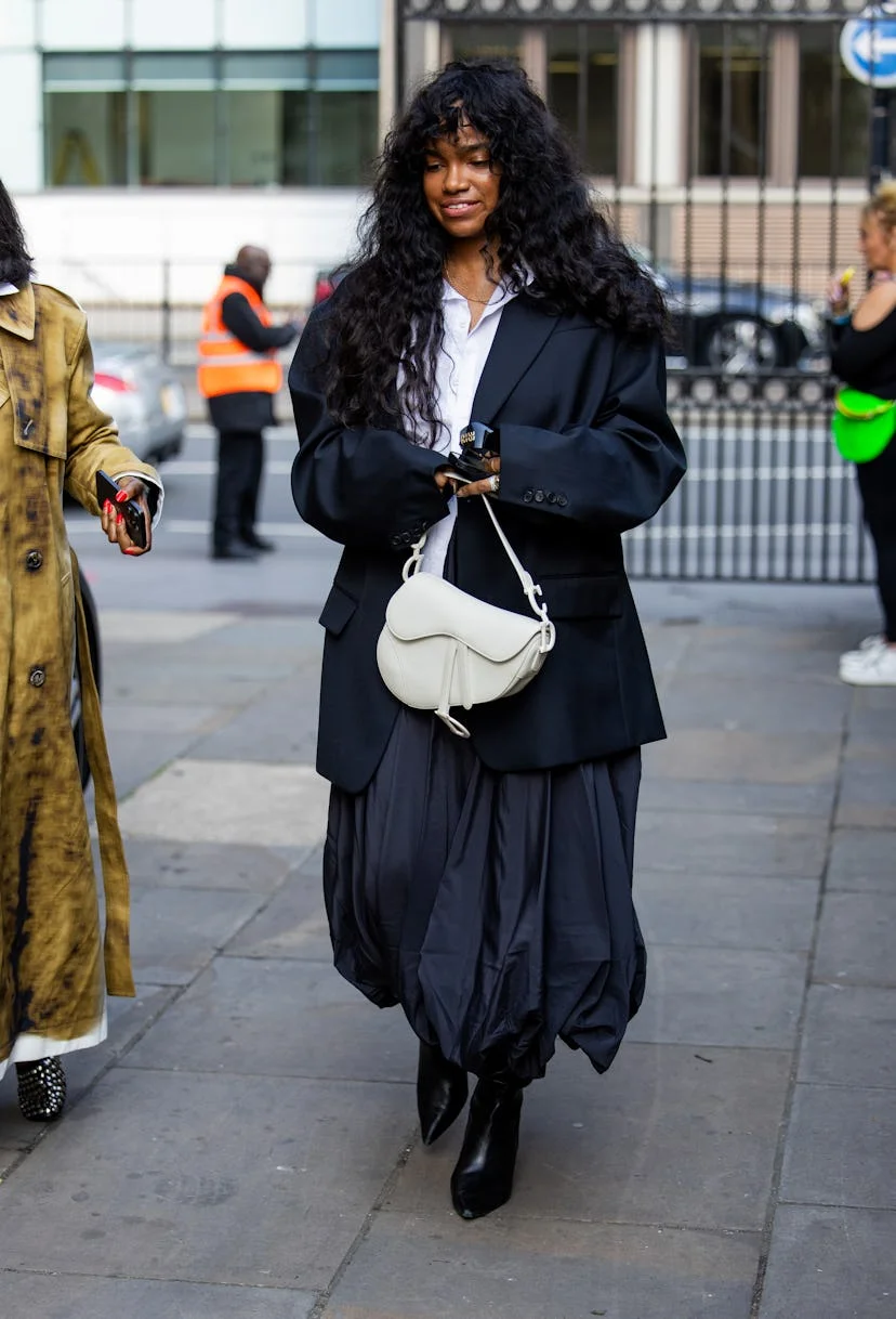 london fashion week spring/summer 2025 street style bangs trend 