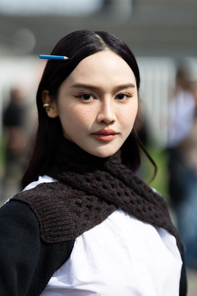 milan fashion week spring/summer 2025 street style beauty looks 